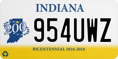 IN license plate 954UWZ