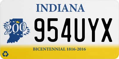 IN license plate 954UYX