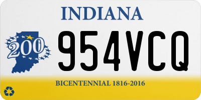 IN license plate 954VCQ