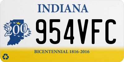 IN license plate 954VFC