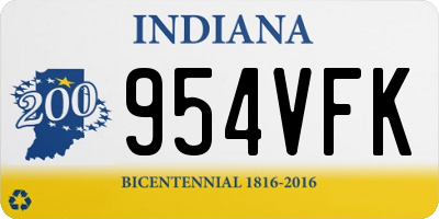 IN license plate 954VFK
