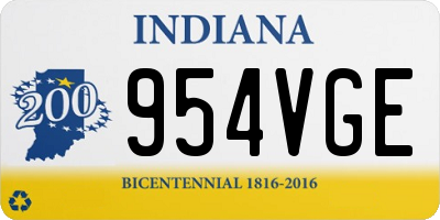 IN license plate 954VGE