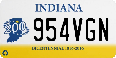 IN license plate 954VGN