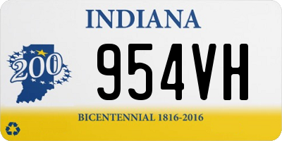 IN license plate 954VH