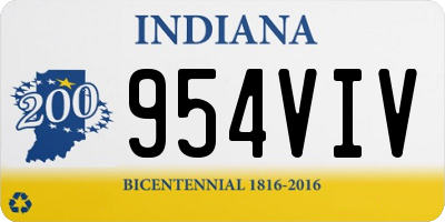 IN license plate 954VIV