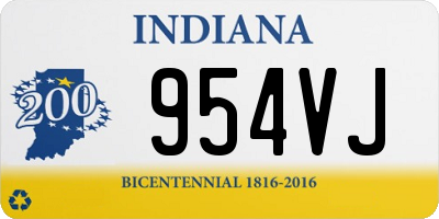 IN license plate 954VJ