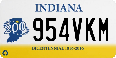 IN license plate 954VKM