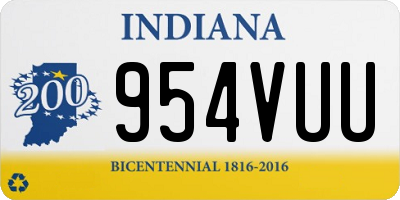 IN license plate 954VUU
