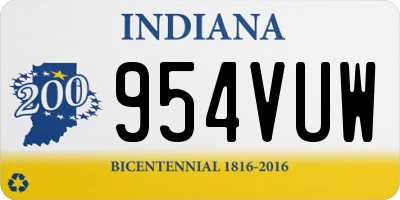 IN license plate 954VUW