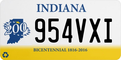 IN license plate 954VXI
