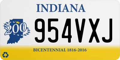 IN license plate 954VXJ