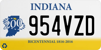 IN license plate 954VZD