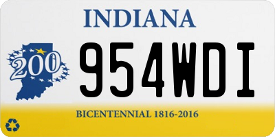 IN license plate 954WDI
