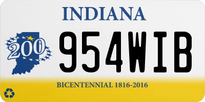 IN license plate 954WIB
