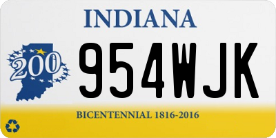 IN license plate 954WJK