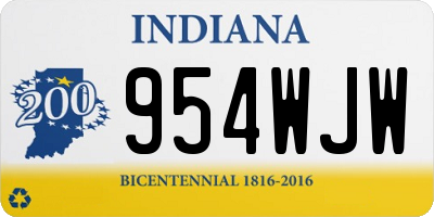 IN license plate 954WJW