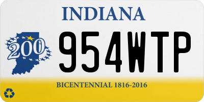 IN license plate 954WTP