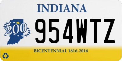 IN license plate 954WTZ