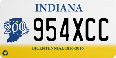 IN license plate 954XCC