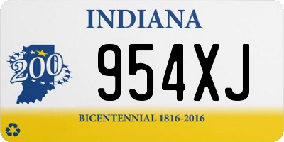 IN license plate 954XJ
