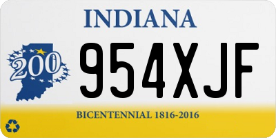 IN license plate 954XJF