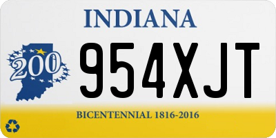 IN license plate 954XJT