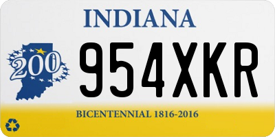 IN license plate 954XKR