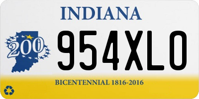 IN license plate 954XLO