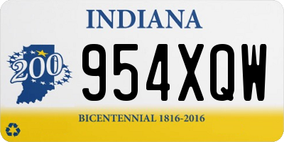 IN license plate 954XQW