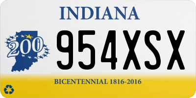 IN license plate 954XSX