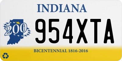 IN license plate 954XTA