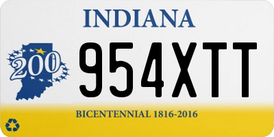 IN license plate 954XTT