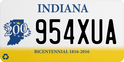 IN license plate 954XUA