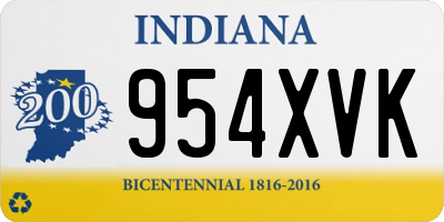 IN license plate 954XVK