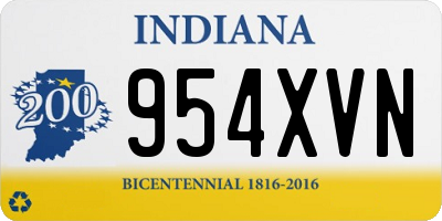 IN license plate 954XVN