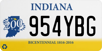 IN license plate 954YBG