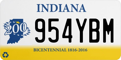 IN license plate 954YBM