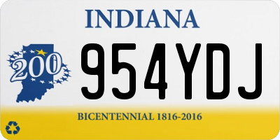 IN license plate 954YDJ