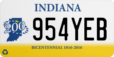 IN license plate 954YEB