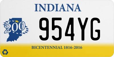 IN license plate 954YG