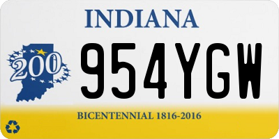 IN license plate 954YGW