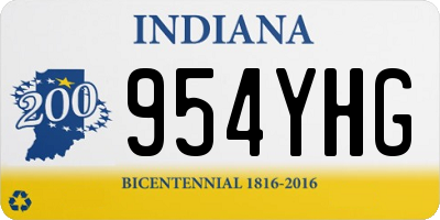IN license plate 954YHG