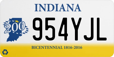 IN license plate 954YJL