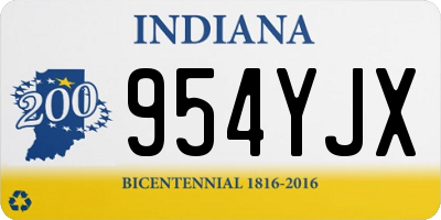 IN license plate 954YJX