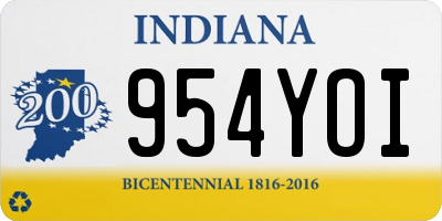 IN license plate 954YOI
