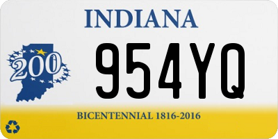 IN license plate 954YQ