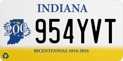 IN license plate 954YVT