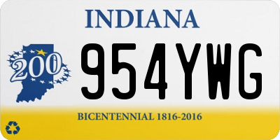 IN license plate 954YWG