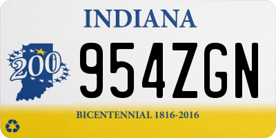 IN license plate 954ZGN