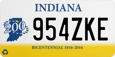 IN license plate 954ZKE